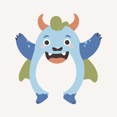Cute vector illustration of a Monster for children book