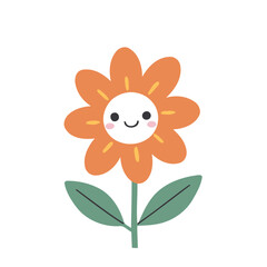 Cute Flower for toddlers books vector illustration