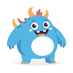 Vector illustration of an endearing Monster for kids' bedtime stories