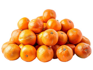 A Pile of Tangerines with a Transparent Background PNG