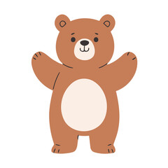 Vector illustration of an enchanting Bear for kids' storytelling