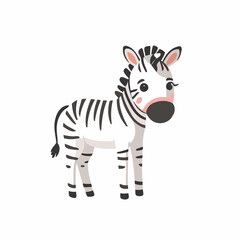 Cute vector illustration of a Zebra for early readers' delight