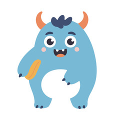 Vector illustration of a cute Monster for toddlers
