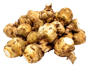 A Pile of Jerusalem Artichokes with a Transparent Background PNG