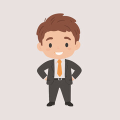 Cute Businessman vector illustration for little ones' bedtime routines