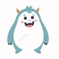 Cute vector illustration of a Monster for children story book