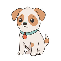 Fototapeta premium Cute Dog vector illustration for kids' adventure tales