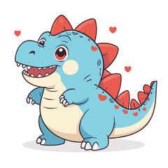 Cute Dino vector illustration for little ones' bedtime routines