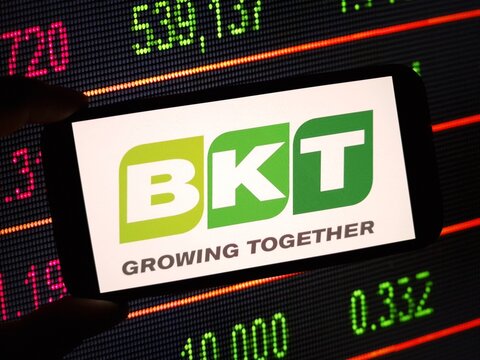 Konskie, Poland - May 11, 2024: Balkrishna Industries company logo displayed on mobile phone