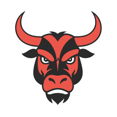 Vector illustration of a cute Bull for toddlers story books