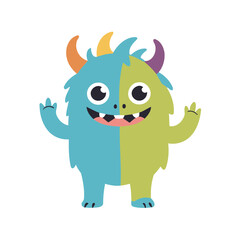 Cute vector illustration of a Monster for children story book