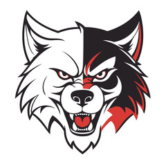 Vector illustration of a cute Wolf for children