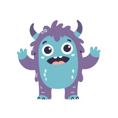 Cute Monster for preschoolers' storybook vector illustration