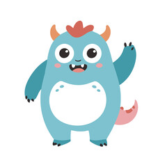 Vector illustration of a cute Monster for toddlers story books