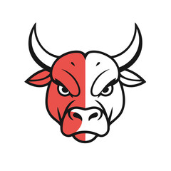 Cute vector illustration of a Bull for children's bedtime stories