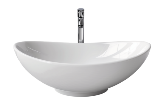 basin isolated on transparent background  front view
