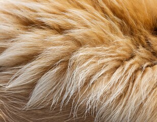 close-up texture of lion fur hair