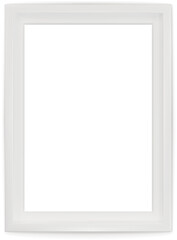 White modern frame isolated on white background. Realistic rectangle frames mockup. Classic Photo white frame. Borders set for painting, poster, photo gallery. 3d png illustration.