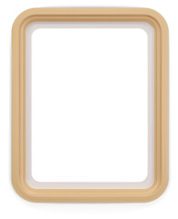 Wooden modern frame isolated on white background. Realistic rectangle frames mockup. Classic Photo wooden frame. Wood borders set for painting, poster, photo gallery. 3d png illustration.