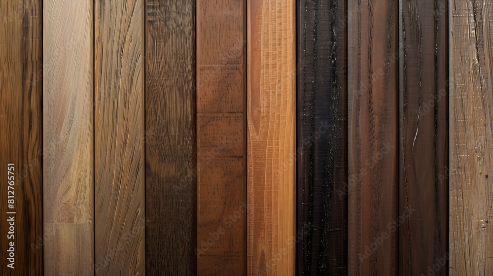 Poster wpc wood vertical pattern lite brown : generative ai