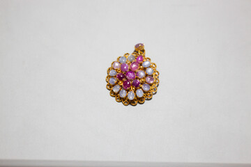 Vintage stylish female gem and jewelry