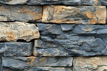 Real stone wallpaper in beige on blue for wall, high quality, high resolution