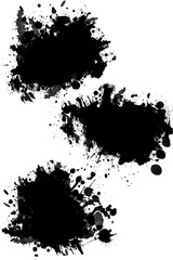 detailed ink splats Hyperrealistic Highly Detailed Isolated On Transparent Background Png File , black splat png,