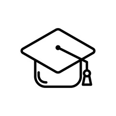 Toga line icon. Education icon. Graduation icon isolated on white background. Transparent background, minimalist symbol. Vector images