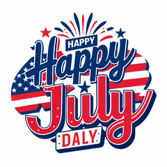 Naklejka premium 4th july independence day design