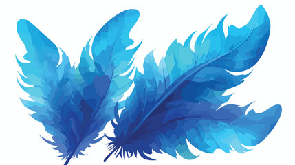 Beautiful fantastic feather with bird wing. Fluffy