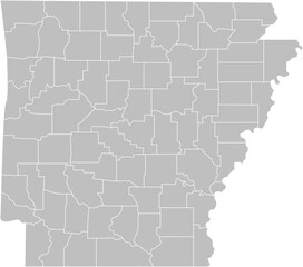 Fototapeta premium Arkansas state of USA. Arkansas territory. States of America territory on white background. Separate states. Vector illustration