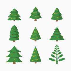 Christmas tree hand drawn vector illustration