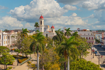 Catheadral of Immaculate Conception, located on Marti square, Cienfuegos, Cuba