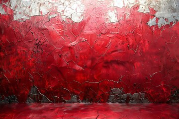 Abstract red grunge background with some smooth lines in it and some reflections