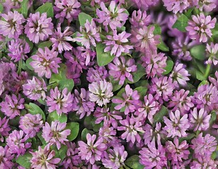 Obraz premium many small clover flowers full screen texture closeup