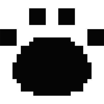 paw, pixel paw, animal, paw footprint