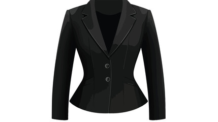 Black slim fit women blazer suit jacket with button