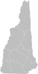 New Hampshire state of USA. New Hampshire territory. States of America territory on white background. Separate states. Vector illustration