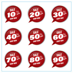 Discount Offer Set Vector Price Label Sale Off