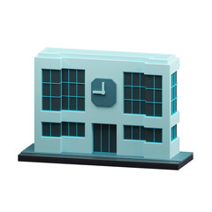 University building 3d illustration