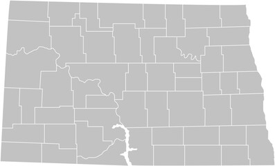 North Dakota state of USA. North Dakota territory. States of America territory on white background. Separate states. Vector illustration