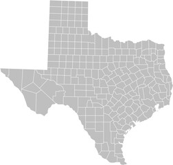 Texas state of USA. Texas territory. States of America territory on white background. Separate states. Vector illustration