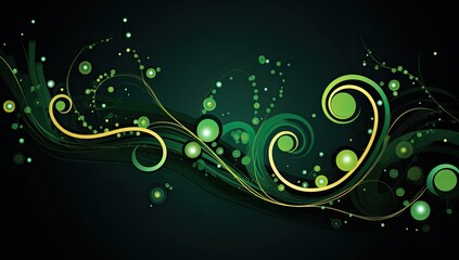 Mystical Emerald: Abstract Swirl Pattern with Dreamy, Ethereal Green Hues