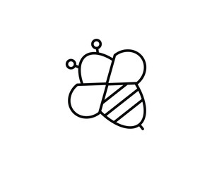 Bee icon vector symbol design illustration