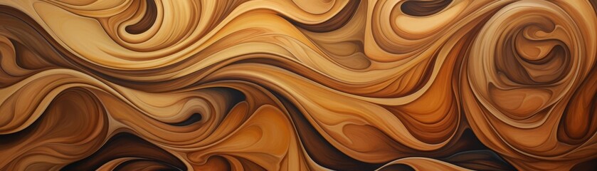 Design a detailed oil painting capturing the elegant movement of flowing lines representing interconnected ethical values Use warm earth tones to convey a sense of unity and cohesi