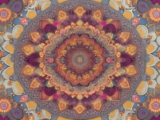 a colorful mandala with intricate patterns and designs