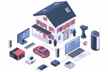 Fototapeta premium Enhanced Wi-Fi protection systems ensure timely safeguarding and solid connection strategies, optimizing performance for smart data entry.