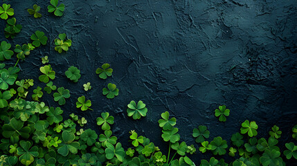 St Patricks Day abstract green background decoration , generative ai