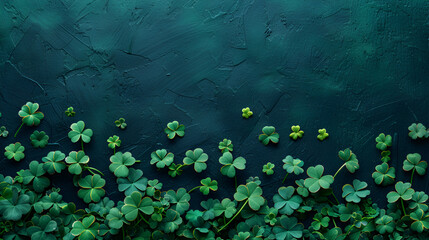 St Patricks Day abstract green background decoration , generative ai