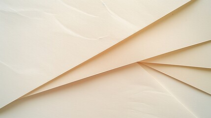 A broken white sheets of paper showing vivid paper texture arranged in a diagonal pattern